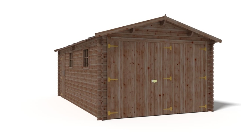 Autogarage aus Holz - 21m2 - 3.5x6m - 28mm - Imprägniert