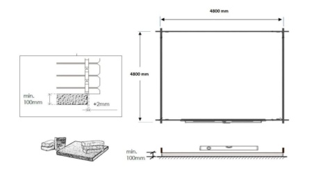 Gartenhaus, Gerätehaus 25m2 - 5x5m - 40mm