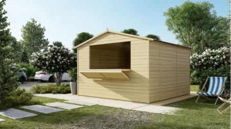 Kiosk-Handelshaus 9.42m2 - 3.11x3.03m - 19mm