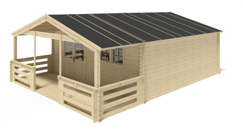 Gartenhaus, Gerätehaus – 6x6 m mit Anbau 6x5.72 m - 48 m²