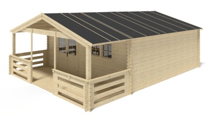 Gartenhaus, Gerätehaus – 6x6 m mit Anbau 6x5.72 m - 48 m²