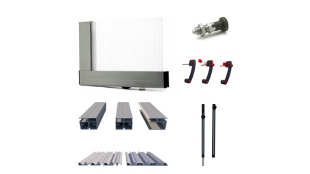 Poolüberdachungen Horizon - 4.64x2.52 m - Massives Polycarbonat 3 mm - für pool BAS7304