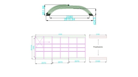 Poolüberdachungen Horizon - 6.1x2.38 m - Massives Polycarbonat 3 mm - für pool BAS7306