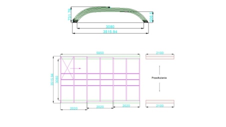 Poolüberdachungen Horizon - 5.95x3.08 m - 8 mm Hohlkammer-Polycarbonat - für pool BAS7305