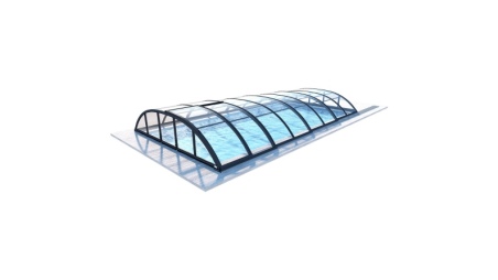 Poolüberdachungen Horizon - 7.43x3.5 m - Massives Polycarbonat 3 mm - für pool BAS7308