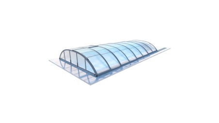 Poolüberdachungen Horizon - 7.43x3.5 m - 8 mm Hohlkammer-Polycarbonat - für pool BAS7308