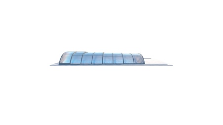 Poolüberdachungen Horizon - 7.43x3.5 m - 8 mm Hohlkammer-Polycarbonat - für pool BAS7308