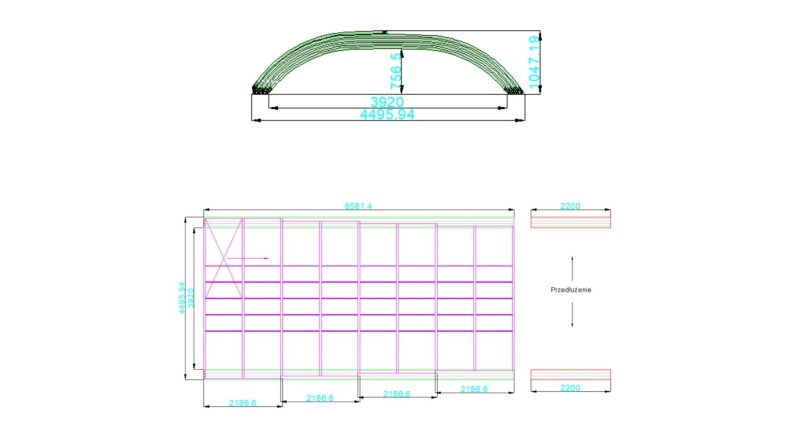 Poolüberdachungen Horizon - 8.58x3.92 m - 8 mm Hohlkammer-Polycarbonat - für pool BAS7309