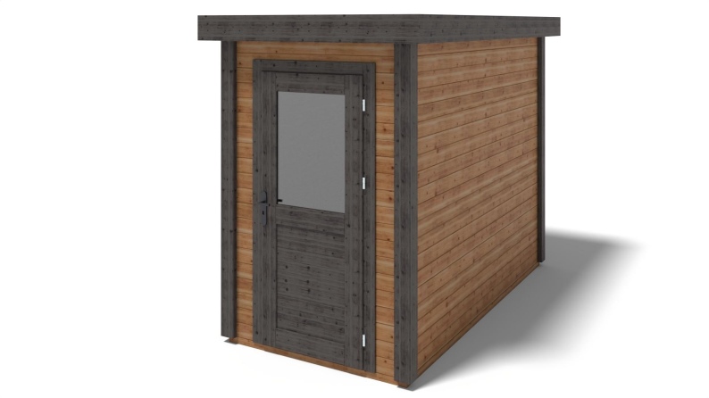 Gartenhaus, Gerätehaus Mira 1.59x3.09m - 4.91m2 - 28mm - Imprägniert