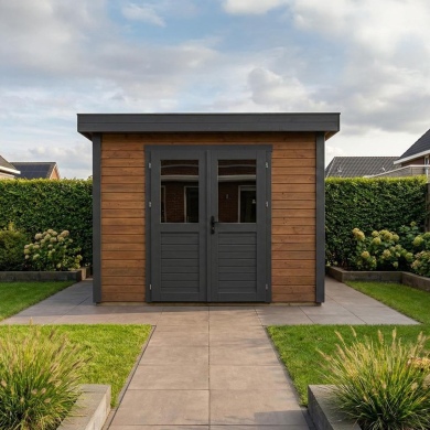 Gartenhaus, Gerätehaus Aura 3.09x3.09m - 9.55m2 - 28mm - Imprägniert