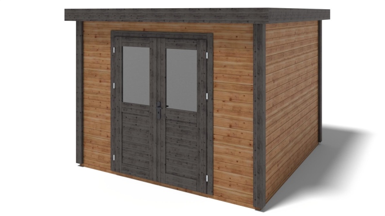 Gartenhaus, Gerätehaus Aura 3.09x3.09m - 9.55m2 - 28mm - Imprägniert