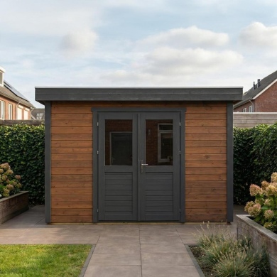 Gartenhaus, Gerätehaus Freya 4.09x2.59m - 10.59m2 - 28mm - Imprägniert