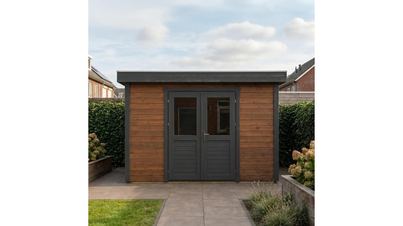 Gartenhaus, Gerätehaus Freya 4.09x2.59m - 10.59m2 - 28mm - Imprägniert