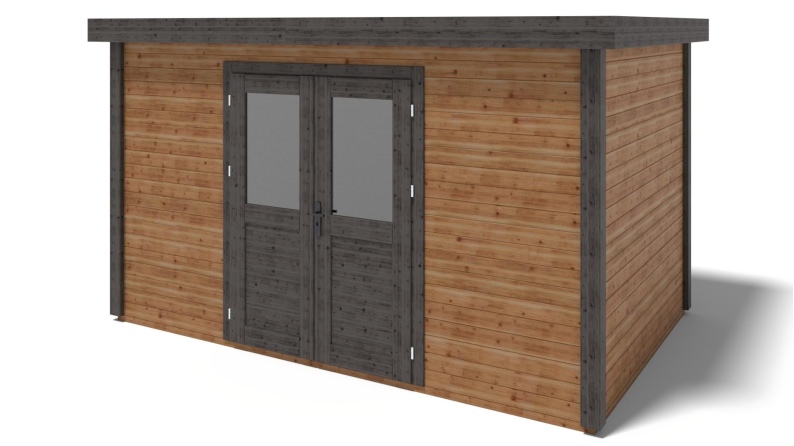 Gartenhaus, Gerätehaus  4.09x2.59m - 10.59m2 - 28mm - Imprägniert