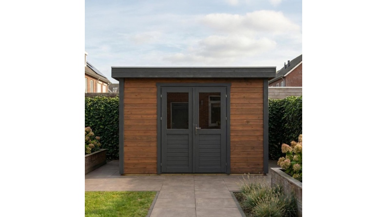 Gartenhaus, Gerätehaus Freya 4.09x3.09m - 12.64m2 - 28mm - Imprägniert