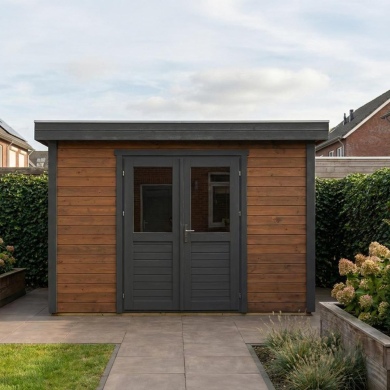 Gartenhaus, Gerätehaus Freya 4.09x4.09m - 16.73m2 - 28mm - Imprägniert