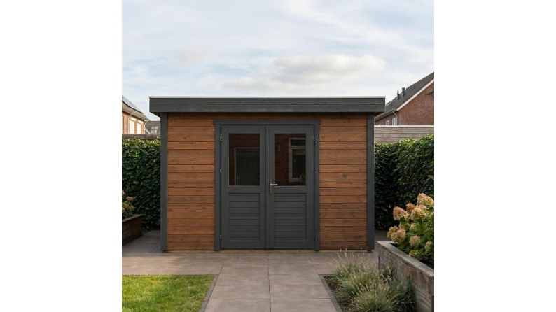 Gartenhaus, Gerätehaus Freya 4.09x4.09m - 16.73m2 - 28mm - Imprägniert