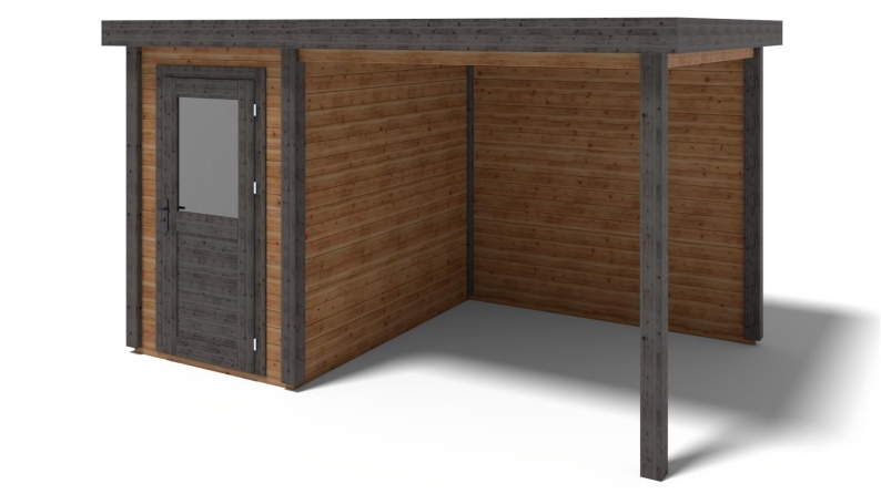 Gartenhaus, Gerätehaus Mira 4.06x2.59m - 10.51m2 - 28mm - Imprägniert