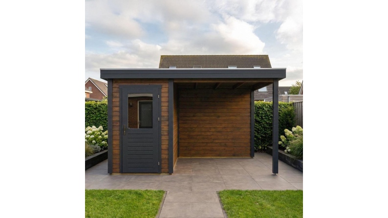 Gartenhaus, Gerätehaus Mira 1.59x3.09m - 12.54m2 - 28mm - Imprägniert