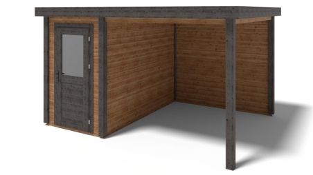 Gartenhaus, Gerätehaus Mira 1.59x3.09m - 12.54m2 - 28mm - Imprägniert