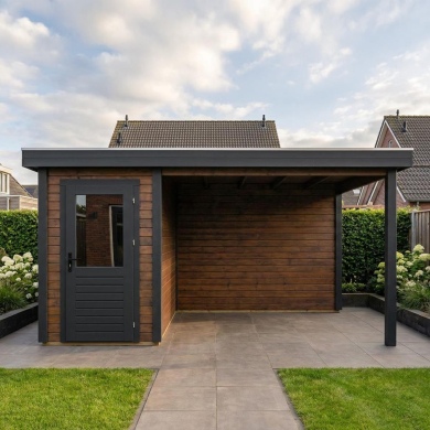 Gartenhaus, Gerätehaus Mira 1.59x3.09m - 14.09m2 - 28mm - Imprägniert