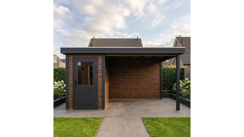 Gartenhaus, Gerätehaus Mira 1.59x3.09m - 14.09m2 - 28mm - Imprägniert