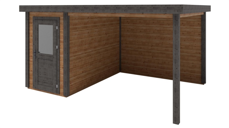 Gartenhaus, Gerätehaus Mira 1.59x3.09m - 14.09m2 - 28mm - Imprägniert