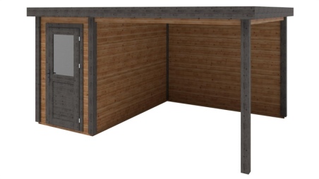 Gartenhaus, Gerätehaus Mira 1.59x3.09m - 14.09m2 - 28mm - Imprägniert