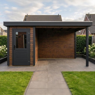 Gartenhaus, Gerätehaus Mira 1.59x3.09m - 17.18m2 - 28mm - Imprägniert