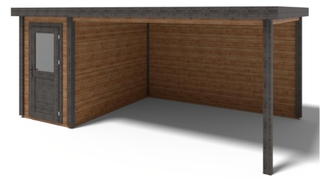 Gartenhaus, Gerätehaus Mira 1.59x3.09m - 17.18m2 - 28mm - Imprägniert