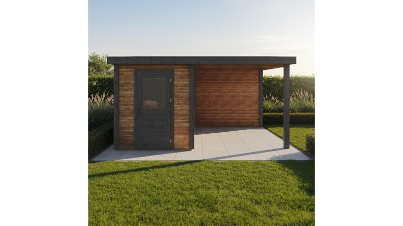 Gartenhaus, Gerätehaus Vala 4.56x3.09m - 14.1m2 - 28mm - Imprägniert