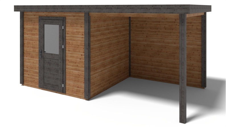 Gartenhaus, Gerätehaus Rava 5.06x2.59m - 13.1m2 - 28mm - Imprägniert