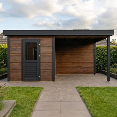 Gartenhaus, Gerätehaus Rava 2.59x2.59m - 14.4m2 - 28mm - Imprägniert