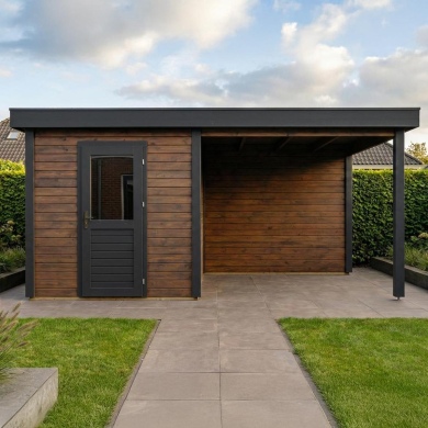 Gartenhaus, Gerätehaus Rava 2.59x3.09m - 17.18m2 - 28mm - Imprägniert