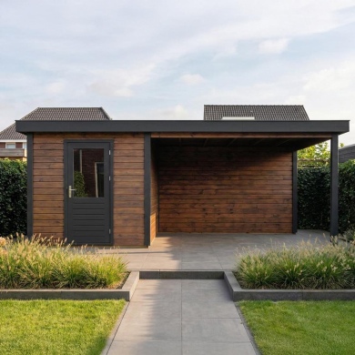 Gartenhaus, Gerätehaus Rava 2.59x3.09m - 20.27m2 - 28mm - Imprägniert