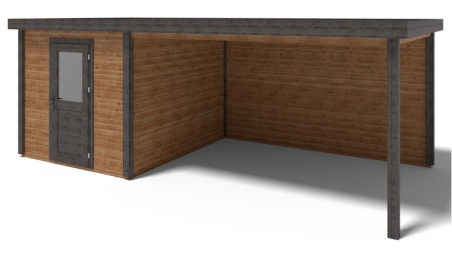 Gartenhaus, Gerätehaus Rava 2.59x3.09m - 20.27m2 - 28mm - Imprägniert