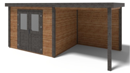 Gartenhaus, Gerätehaus Aura 5.56x2.59m - 14.4m2 - 28mm - Imprägniert