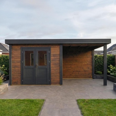 Gartenhaus, Gerätehaus Aura 6.06x2.59m - 15.7m2 - 28mm - Imprägniert