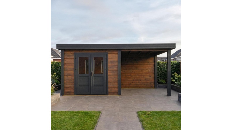 Gartenhaus, Gerätehaus Aura 6.06x2.59m - 15.7m2 - 28mm - Imprägniert