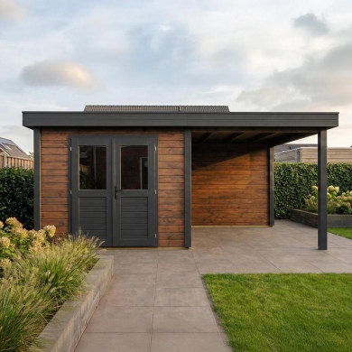 Gartenhaus, Gerätehaus Aura 3.09x3.09m - 17.18m2 - 28mm - Imprägniert