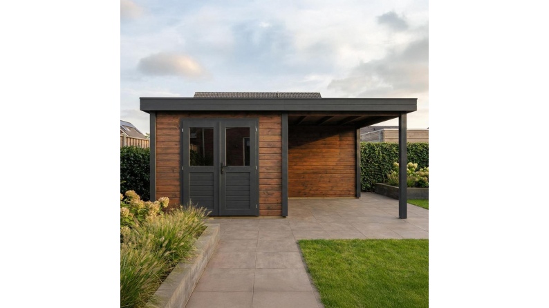 Gartenhaus, Gerätehaus Aura 3.09x3.09m - 17.18m2 - 28mm - Imprägniert