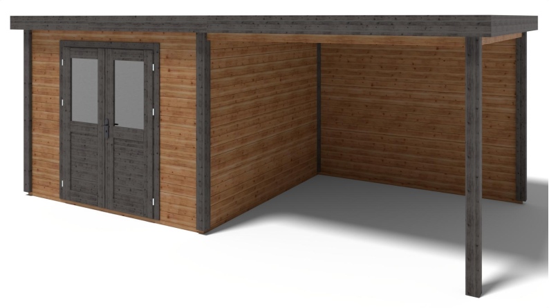 Gartenhaus, Gerätehaus Aura 3.09x3.09m - 18.72m2 - 28mm - Imprägniert