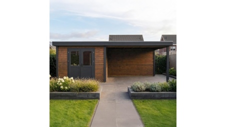 Gartenhaus, Gerätehaus Aura 3.09x3.09m - 21.81m2 - 28mm - Imprägniert