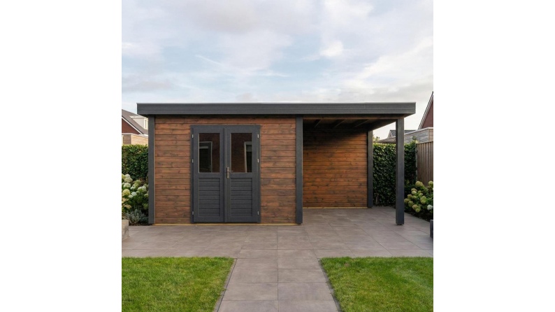 Gartenhaus, Gerätehaus Freya 6.56x2.59m - 17m2 - 28mm - Imprägniert