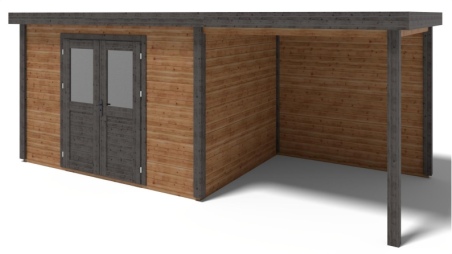 Gartenhaus, Gerätehaus Freya 6.56x2.59m - 17m2 - 28mm - Imprägniert