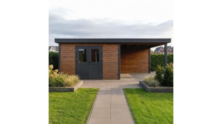 Gartenhaus, Gerätehaus Freya 7.6x2.59m - 18.28m2 - 28mm - Imprägniert