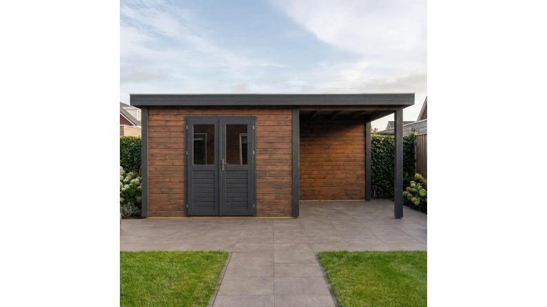 Gartenhaus, Gerätehaus Freya 4.09x3.09m - 20.27m2 - 28mm - Imprägniert