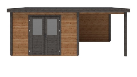 Gartenhaus, Gerätehaus Freya 4.09x3.09m - 20.27m2 - 28mm - Imprägniert