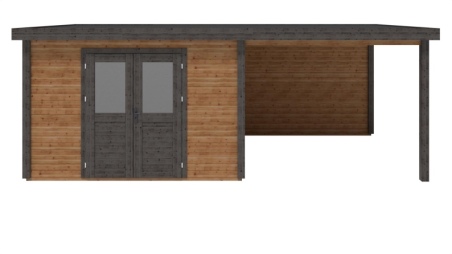 Gartenhaus, Gerätehaus Freya 4.09x3.09m - 21.81m2 - 28mm - Imprägniert