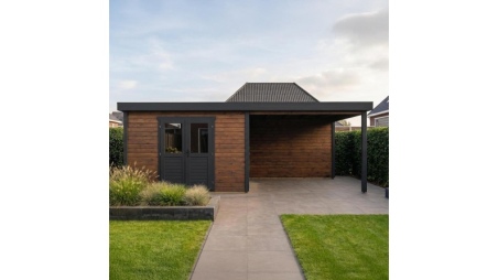 Gartenhaus, Gerätehaus Freya 4.09x3.09m - 24.9m2 - 28mm - Imprägniert